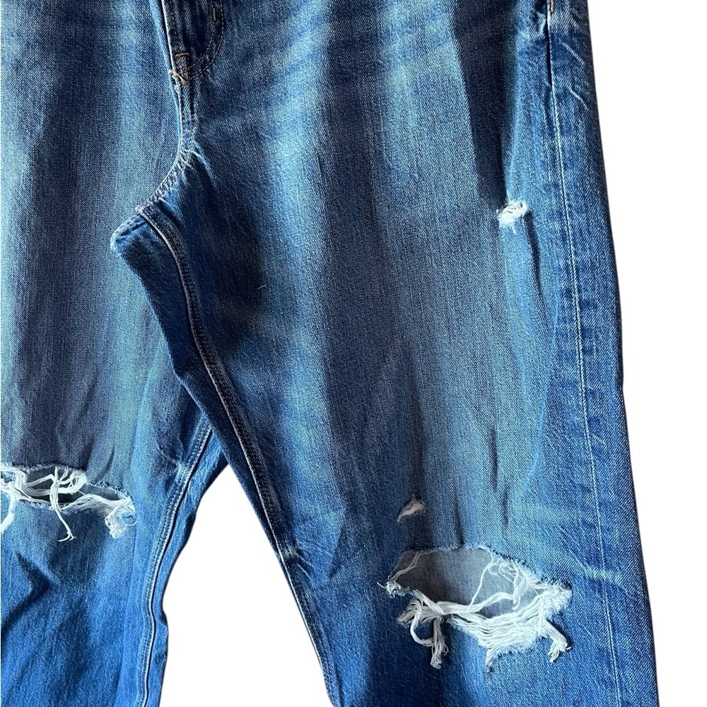 American Eagle NWT Women’s Ex-Boyfriend Jean Shadow Patched Blues Stigrid Sz 14 - Picture 3 of 8